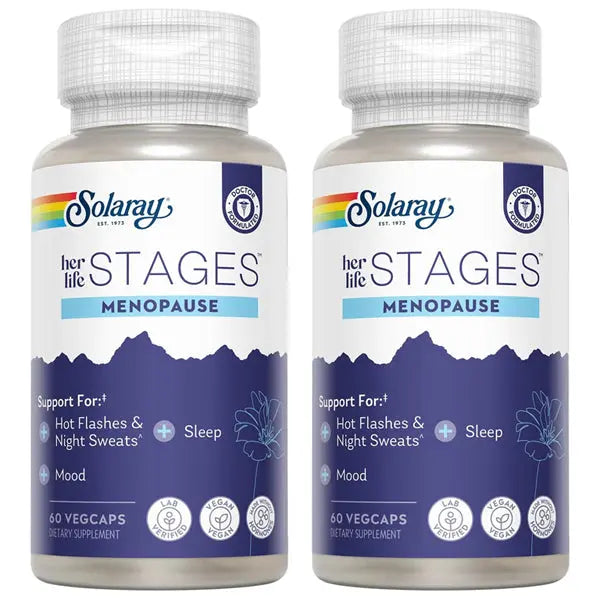 2 Pack - Solaray Menopause her Life Stages Menopause Supplement 60 VegCaps Solaray